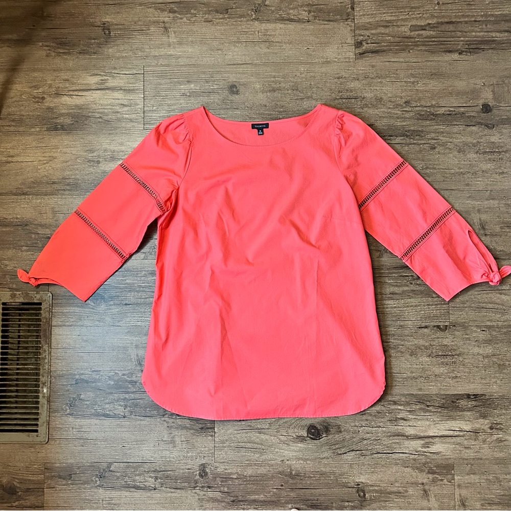 Talbots Round Collar Cutout Tunic Top